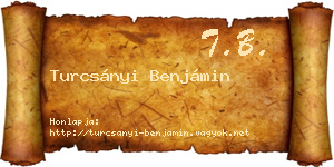 Turcsányi Benjámin névjegykártya