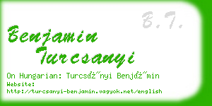 benjamin turcsanyi business card